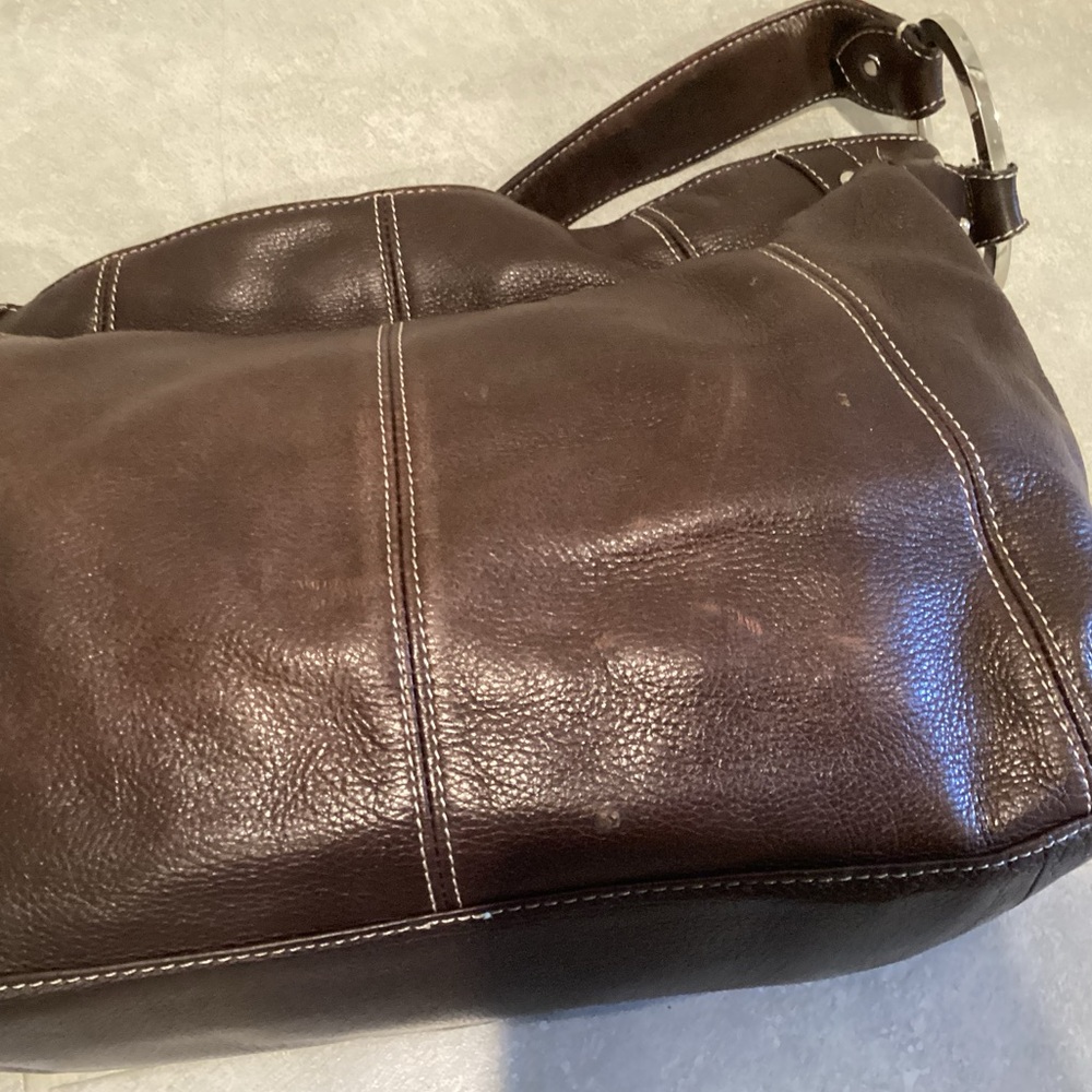 Tignanello Brown Leather Hobo Bag - Picture 5 of 11